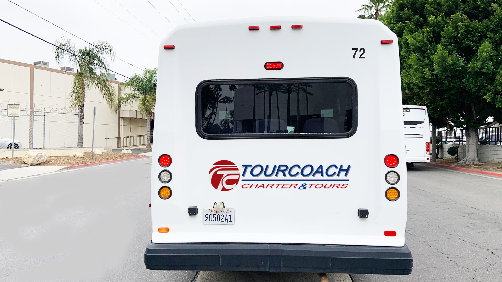 Tour Coach Minibus Back View