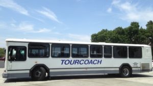 Side view of a TourCoach Bus