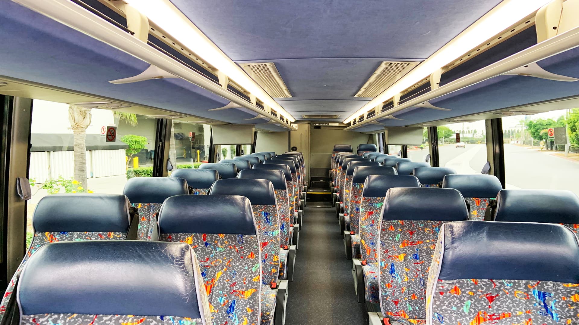 Seats inside a TourCoach bus